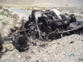 Následky útoku Talibanu na kolonu koalièních sil poblí mìsta Logar